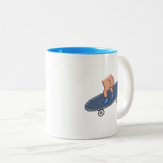 Raak het dek tweekleurige koffiemok (Voorkant rechts)