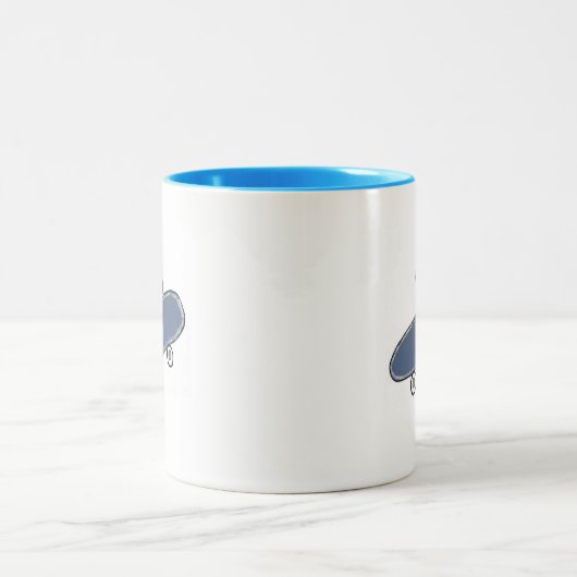 Raak het dek tweekleurige koffiemok (Center)