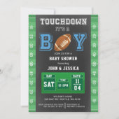 Raak het een Boy Football Baby shower aan Kaart (Voorkant)