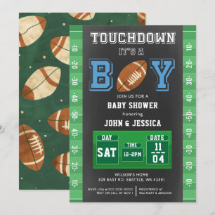 Raak het een Boy Football Baby shower aan Kaart