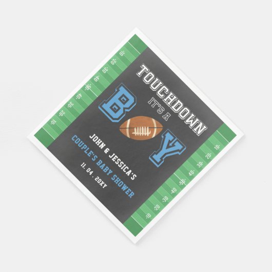 Raak het een Boy Football Baby shower aan Servet (Hoek)