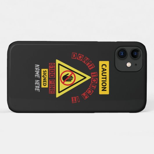 Raak het iPhone / iPad hoesje niet aan (Achterkant (horizontaal))