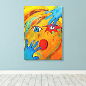 Raak het niet aan canvas afdruk (Insitu (Houten vloer))