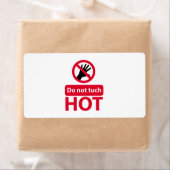 Raak het rode teken niet aan etiket (Insitu)