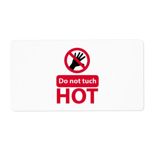 Raak het rode teken niet aan etiket (Voorkant)