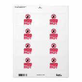 Raak het rode teken niet aan etiket (Full Sheet)