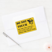 Raak het sterven niet aan vierkante sticker (Envelop)