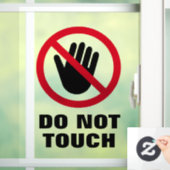 Raak het verboden handvenstervergrendelingsteken n raamsticker (Huis)