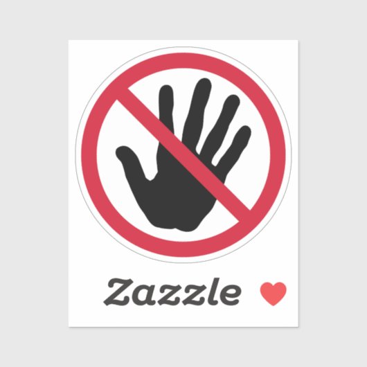 Raak het verboden teken niet aan sticker (Vel)