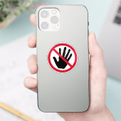 Raak het verboden teken niet aan sticker (Telefoon)