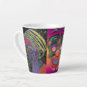 Raak je gezicht niet aan! latte mok (Linkerhoek)