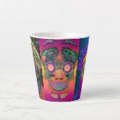 Raak je gezicht niet aan! latte mok (Voorkant)