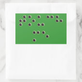 Raak me aan (braille) rechthoekige Sticker (Tas)