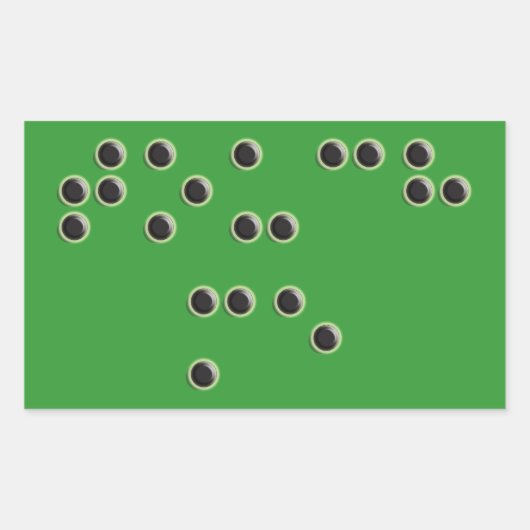 Raak me aan (braille) rechthoekige Sticker (Voorkant)