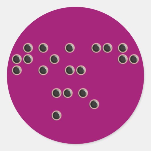 Raak me aan (braille) Sticker (Voorkant)