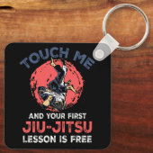 Raak me aan en je eerste jiu Jitsu Lesson is vrij. Sleutelhanger (Achterkant)