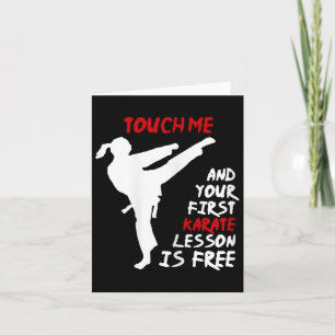 Raak me aan en je eerste karate les is gratis kaart