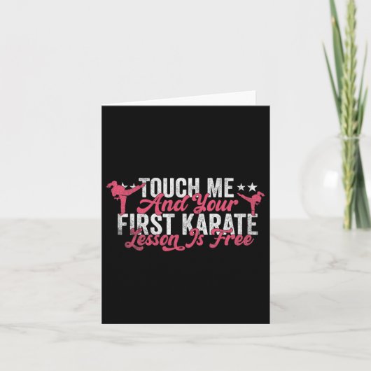 Raak me aan en je eerste Karate Lesson is gratis f Kaart (Voorkant)