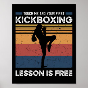 Raak me aan en je eerste kickboksles is gratis poster