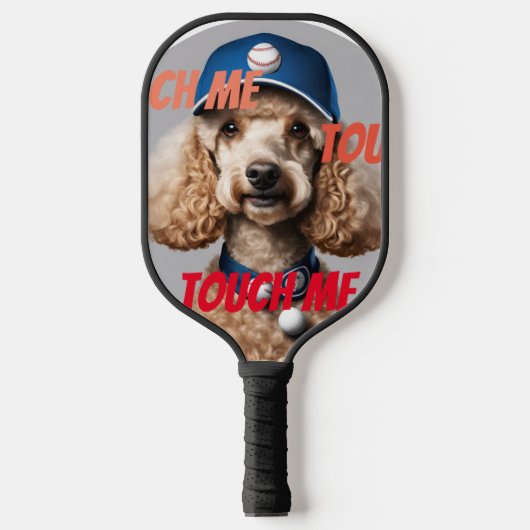 Raak me aan! Persoonlijke hond Afbeelding op Pickleball Paddle (Voorkant)