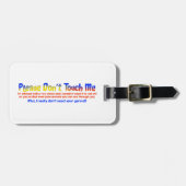 Raak me alsjeblieft niet aan bagagelabel (Voorkant horizontaal)