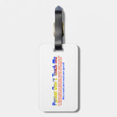 Raak me alsjeblieft niet aan bagagelabel (Achterkant verticaal)