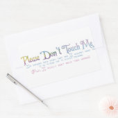 Raak me alsjeblieft niet aan rechthoekige sticker (Envelop)