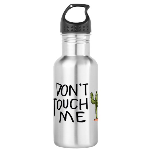 Raak me niet aan Cactus Funny Waterfles (Voorkant)