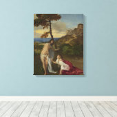 Raak me niet aan (door Titiaan) Canvas Afdruk (Insitu (Houten vloer))