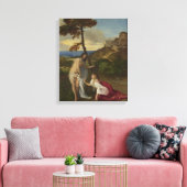 Raak me niet aan (door Titiaan) Canvas Afdruk (Insitu (Woonkamer))