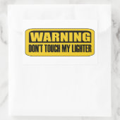 Raak mijn aansteker niet aan rechthoekige sticker (Tas)