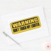 Raak mijn aansteker niet aan rechthoekige sticker (Envelop)
