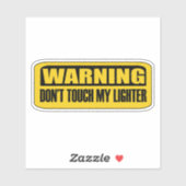 Raak mijn aansteker niet aan sticker (Vel)