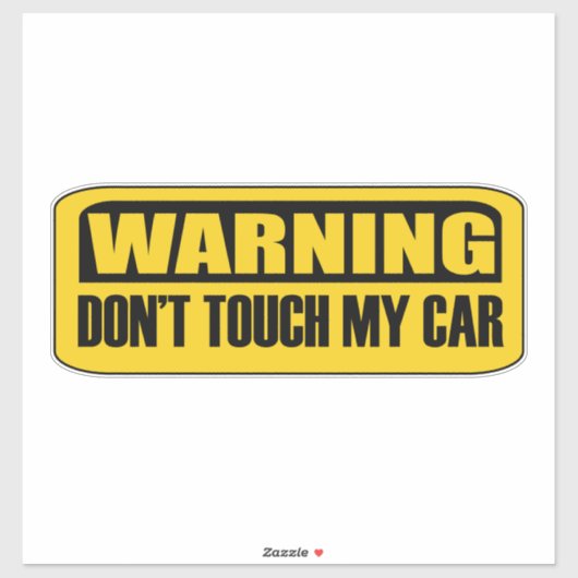 Raak mijn auto niet aan sticker (Vel)