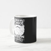 Raak mijn baard  vader Grappige vader Sarcastisch Koffiemok (Voorkant links)