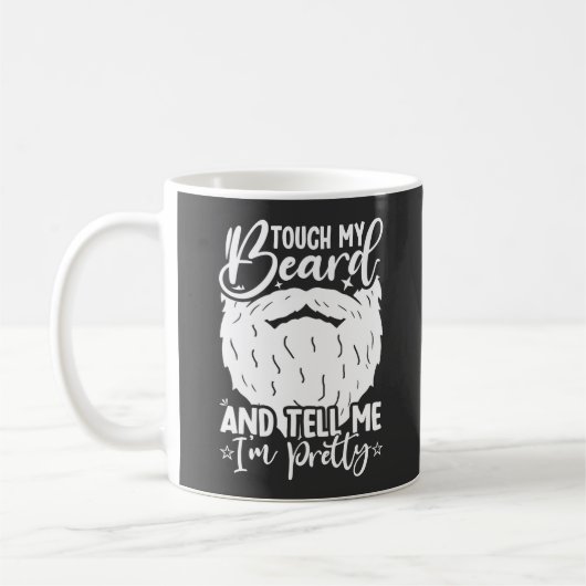 Raak mijn baard  vader Grappige vader Sarcastisch Koffiemok (Links)