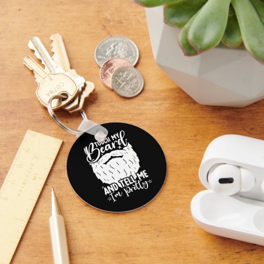 Raak mijn baard  vader Grappige vader Sarcastisch Sleutelhanger (Bureau)