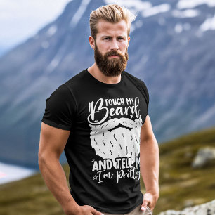 Raak mijn baard  vader Grappige vader Sarcastisch T-shirt