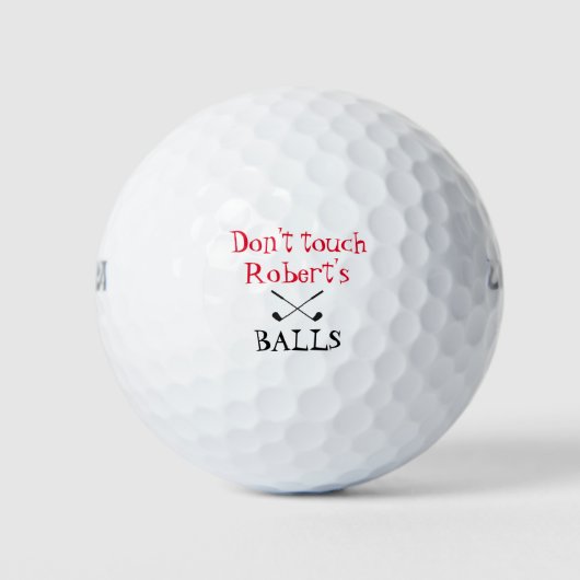 Raak mijn balletjes niet aan Cheeky Humor Naughty  Golfballen (Voorkant)