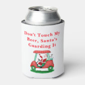 Raak mijn bier niet aan, de kerstman bewaakt het blikjeskoeler (Blikje Voorkant)