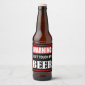 Raak mijn bier niet aan etiket (Voorkant)