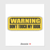 Raak mijn boek niet aan sticker (Vel)