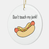 Raak mijn brok niet aan! keramisch ornament (Links)