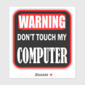 raak mijn computer niet aan sticker (Vel)