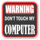 raak mijn computer niet aan sticker (Voorkant)