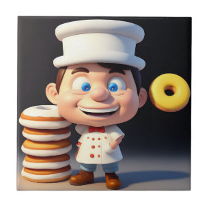 Raak mijn donuts, keramische Tegel niet aan Tegeltje