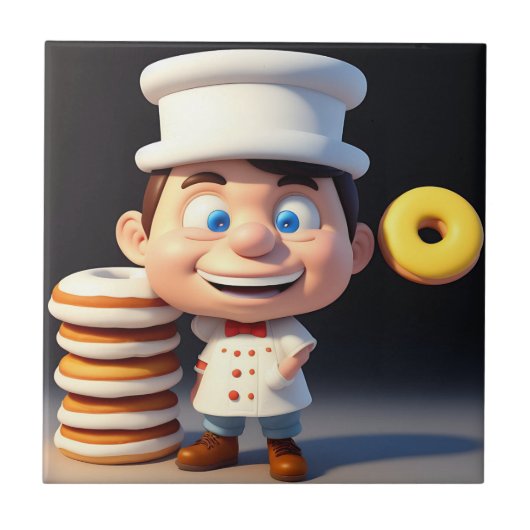 Raak mijn donuts, keramische Tegel niet aan Tegeltje (Voorkant)