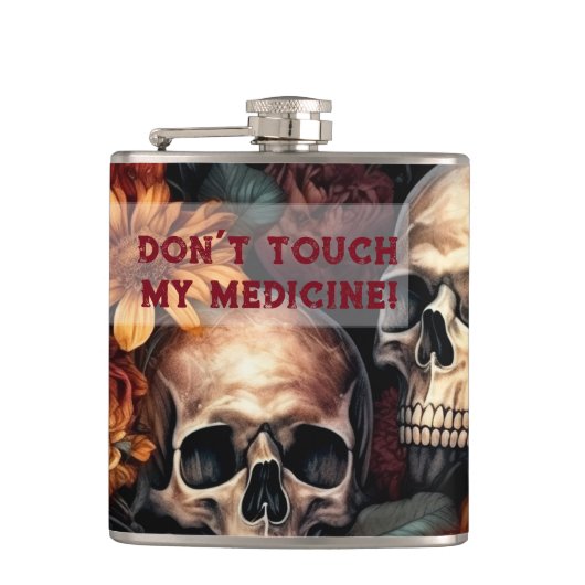 Raak mijn geneesmiddel niet aan heupfles (Voorkant)