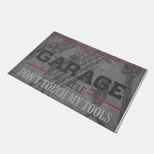 Raak mijn gereedschap niet aan deurmat (Schuin)