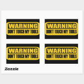 Raak mijn gereedschap niet aan rechthoekige sticker (Vel)
